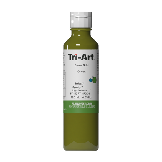 Tri-Art Liquid Acrylic Paint : Green Gold