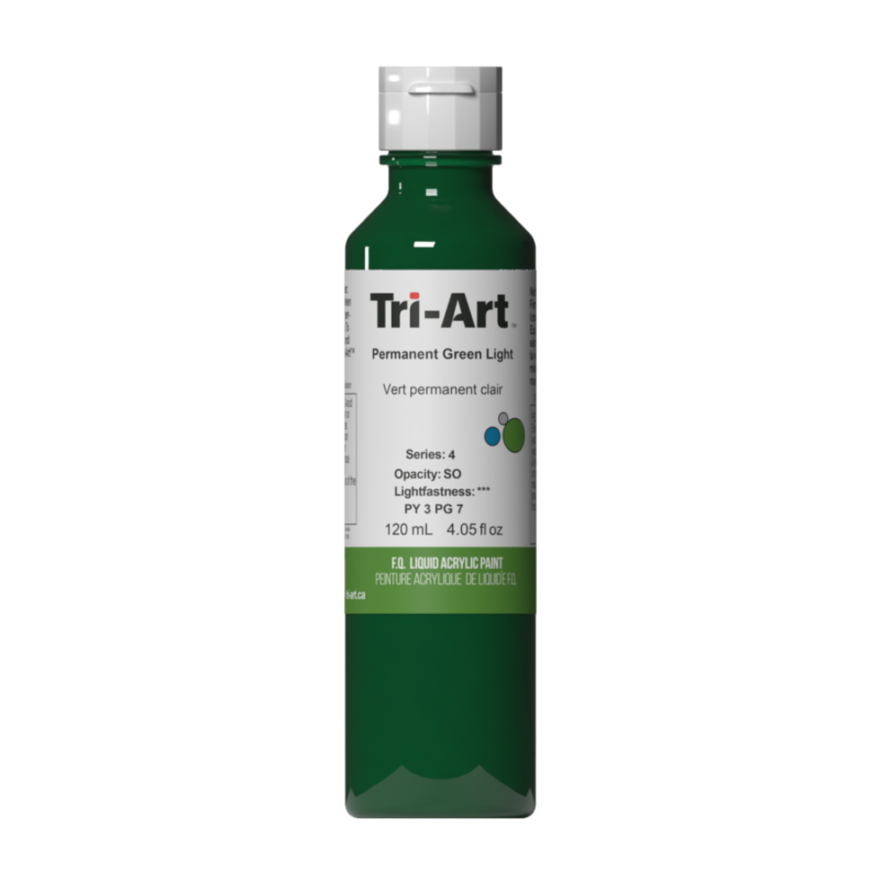 Tri-Art Liquid Acrylic Paint : Permanent Green Light