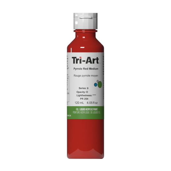 Tri-Art Liquid Acrylic Paint : Pyrrole Red Medium